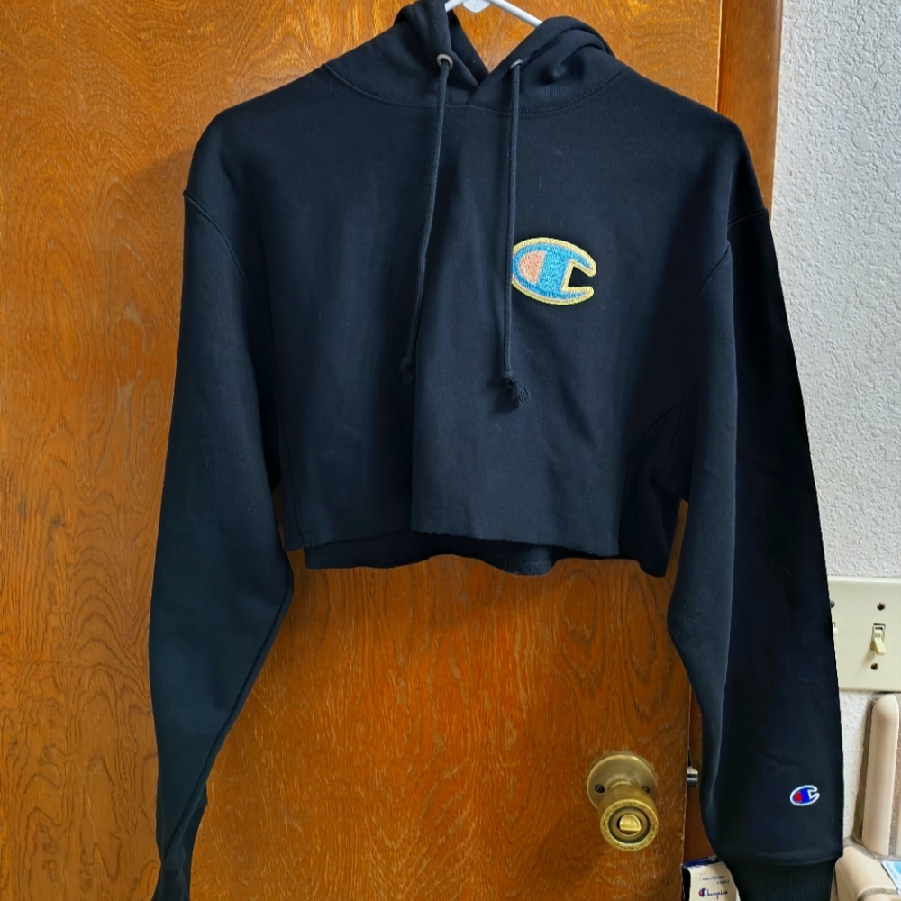 NWT Champion Women's Cropped Cut Off Hoodie
